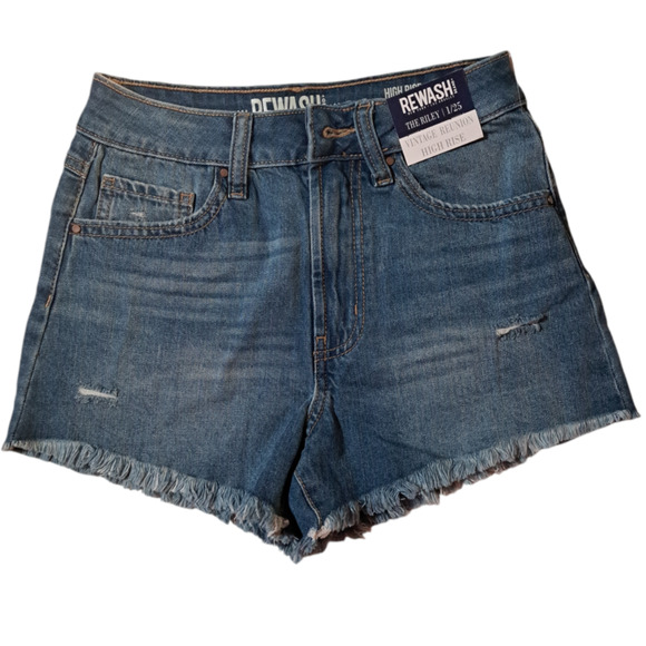 Rewash Vintage Reunion High Rise Denim Shorts Size 1/25 - Picture 1 of 4